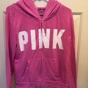 Victoria secret pink zip up size medium